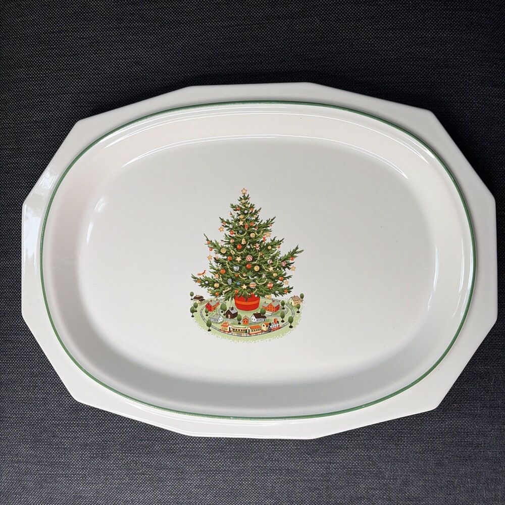Pfaltzgraff Pottery Christmas Heritage 14" x 10" Oval Serving Platter USA